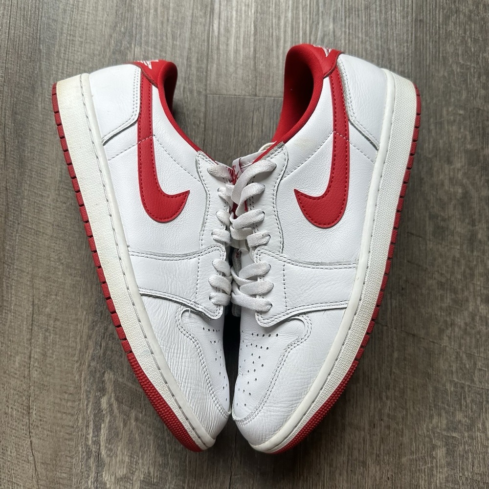 Nike Air Jordan 1 Retro Low‎ OG Men's Size 10.5 White University Red CZ0790-161